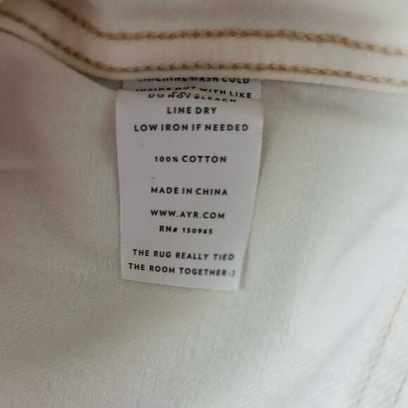 AYR The Ride or Fly Button Down Denim Jacket in Sea Salt-Size XL - Picture 7 of 7